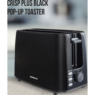 Havells 2 Slice GHCPTCJK075 Crisp Plus 700 W 7 Heat Setting With Electronic Variable Browning Automatic Pop-up Toaster (Black)